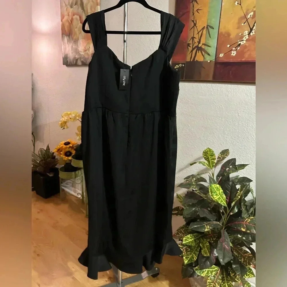 City Chic hypnotize black maxi dress size L/20 - Picture 8 of 15